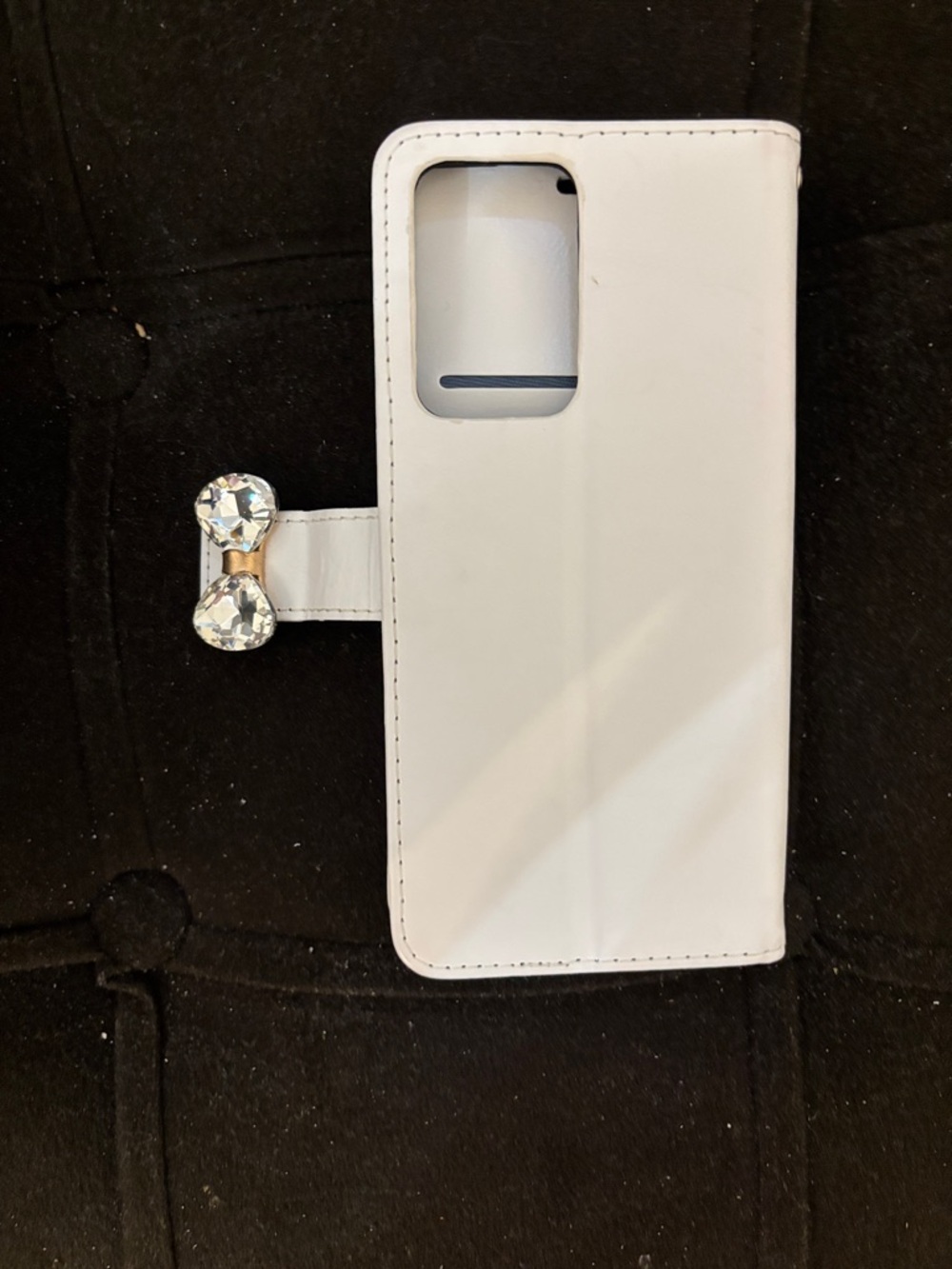 White Crystal-Embellished Wallet galaxy note 20 - Picture 3 of 3
